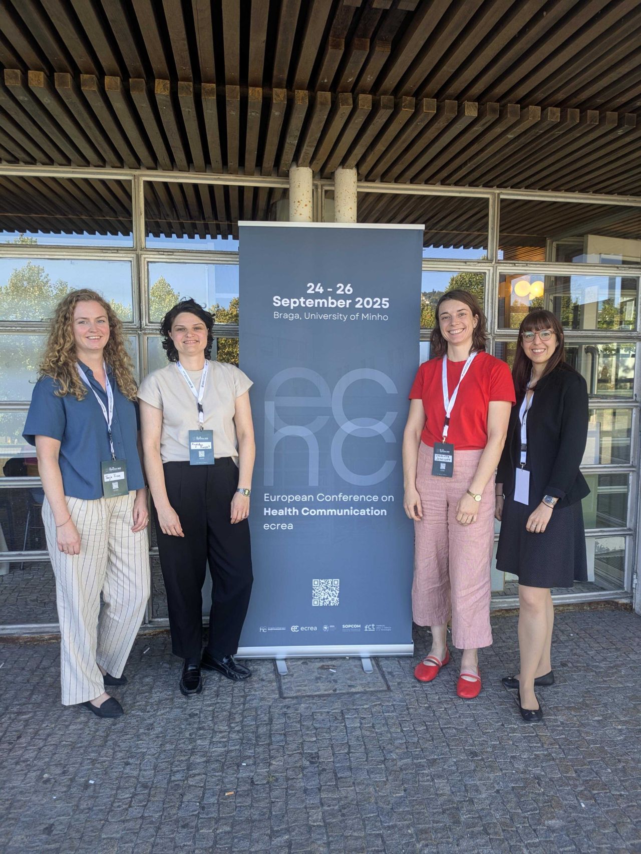 Magdalena Rosset, Tanja Fisse und Charlotte Schrimpff präsentierten vier Vorträge auf der ECHC2025 in Braga