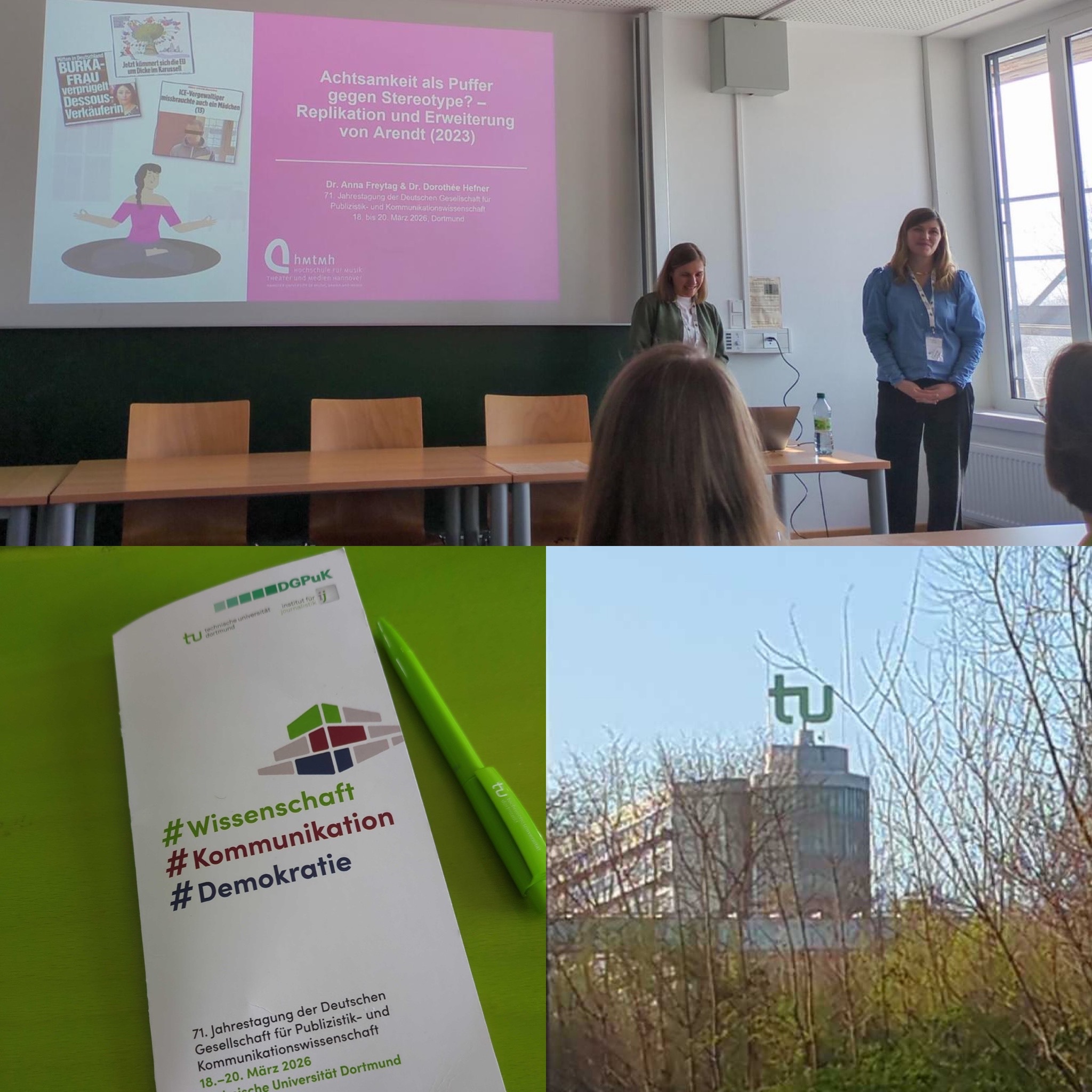 Kollage aus Bildern von der DGPuK Tagung